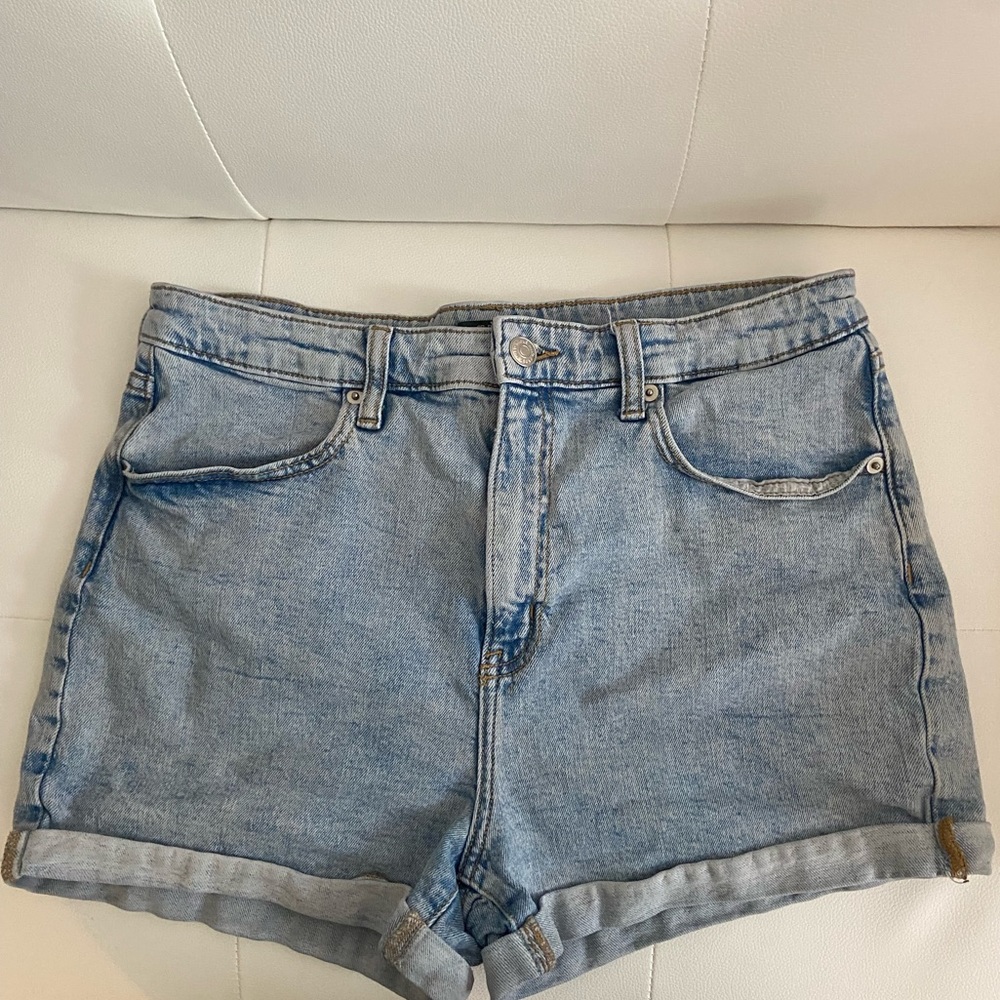 High rise jean shorts